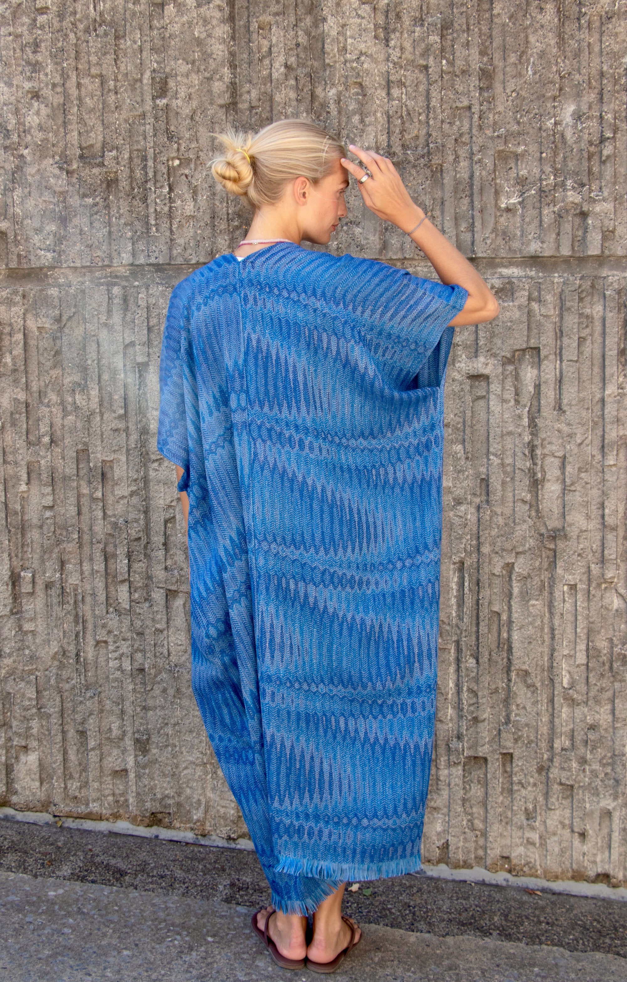 Fine Tunic Bia, Labyrinthe - Denim