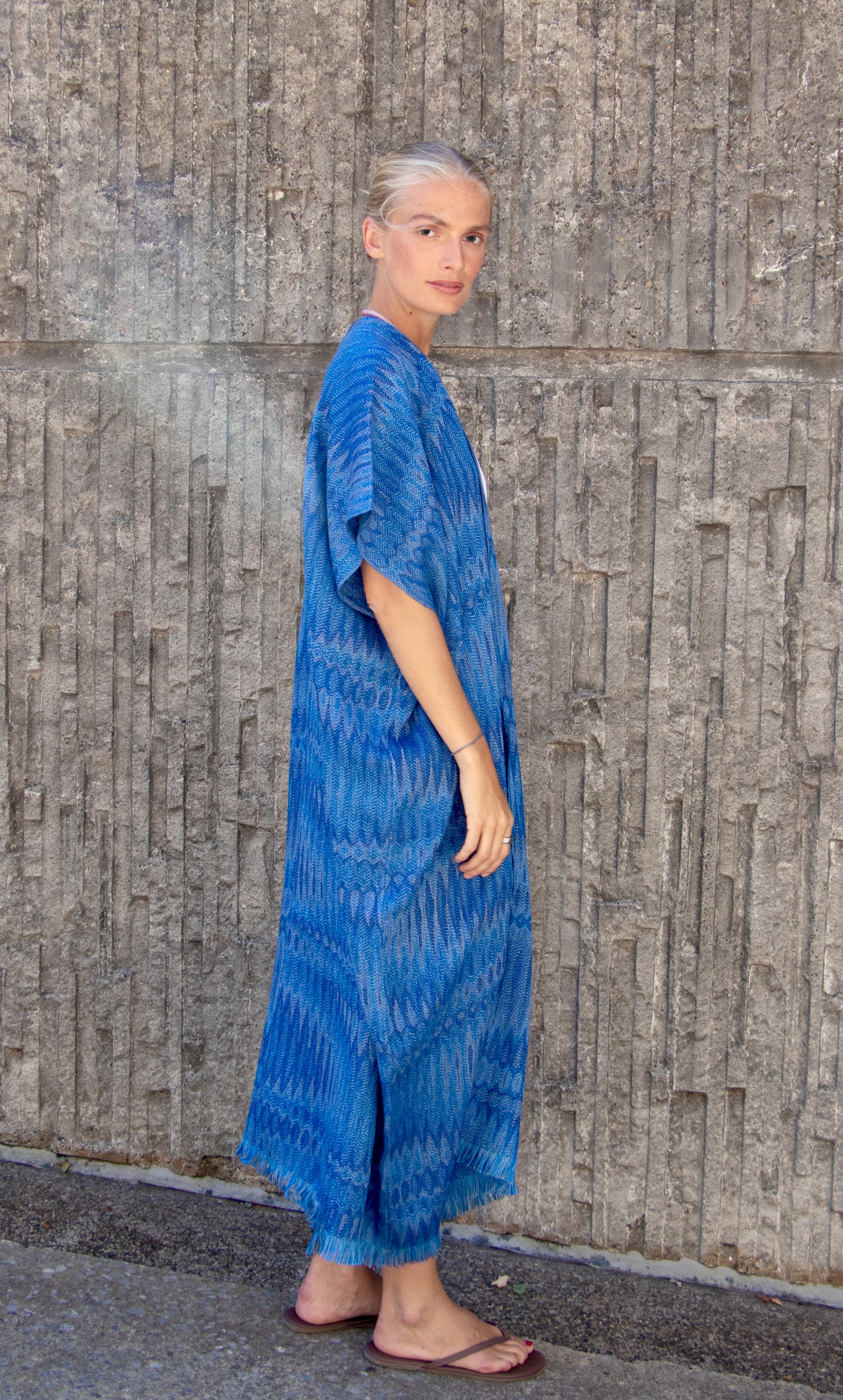 Fine Tunic Bia, Labyrinthe - Denim