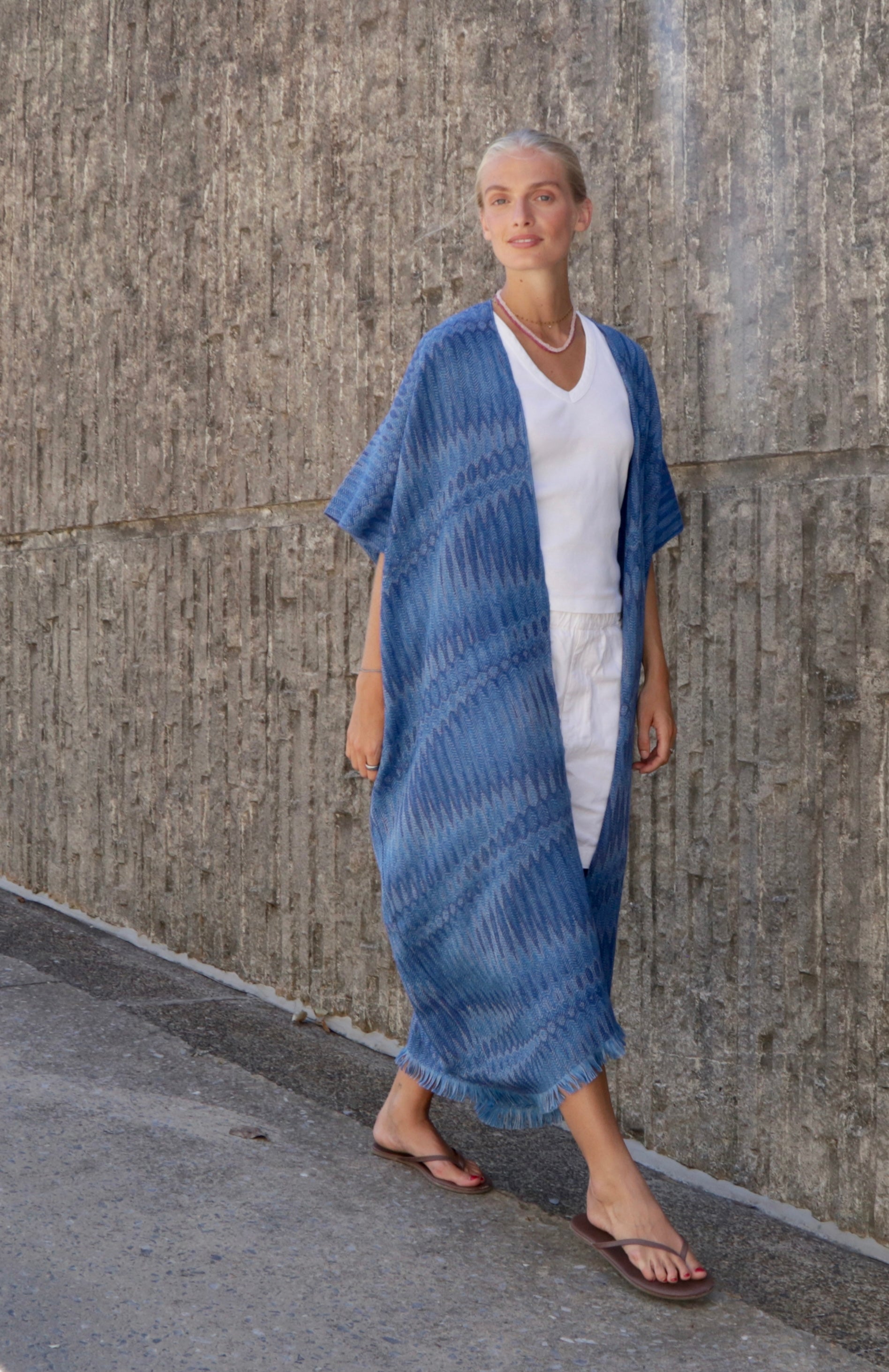 Fine Tunic Bia, Labyrinthe - Denim