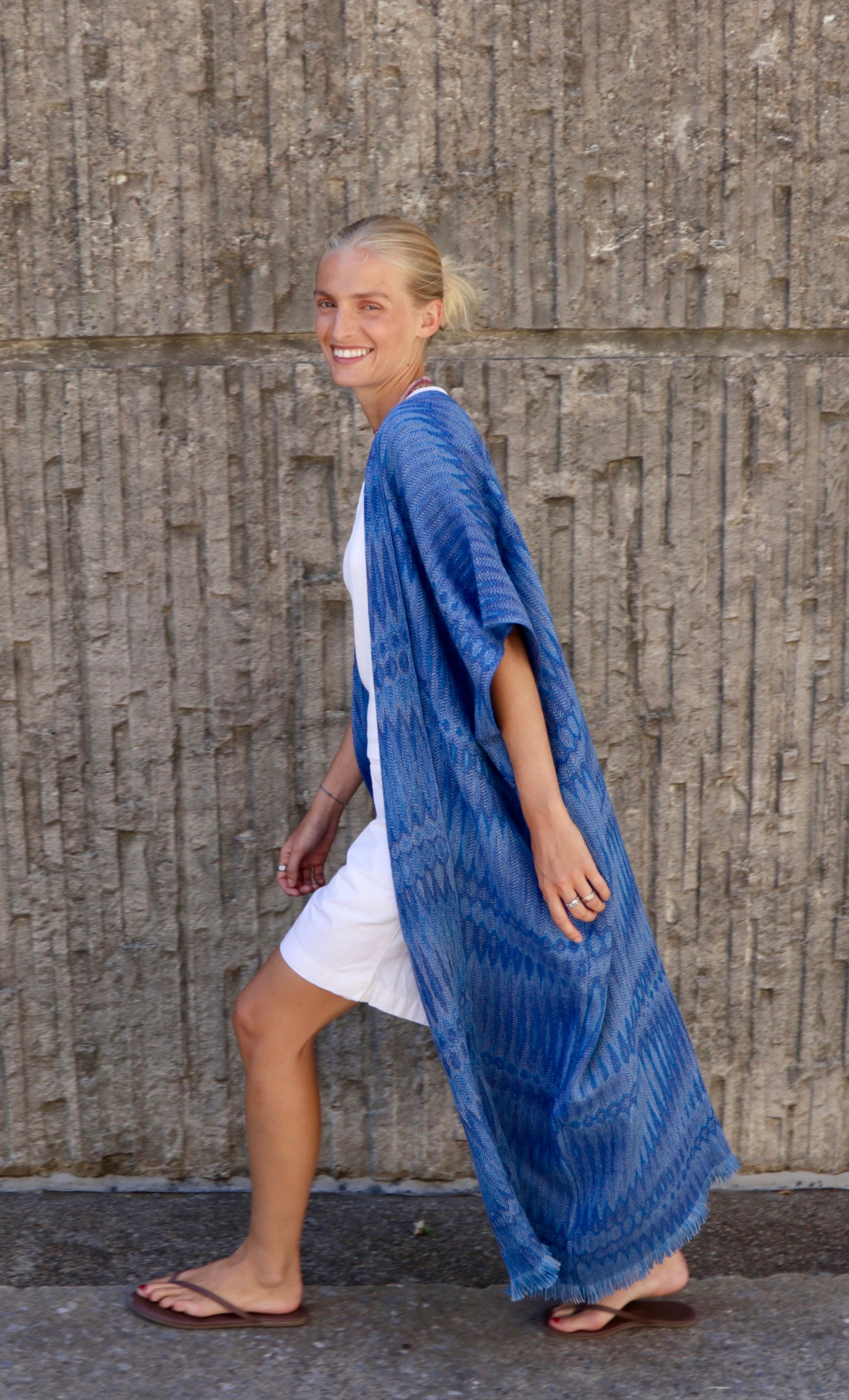 Fine Tunic Bia, Labyrinthe - Denim