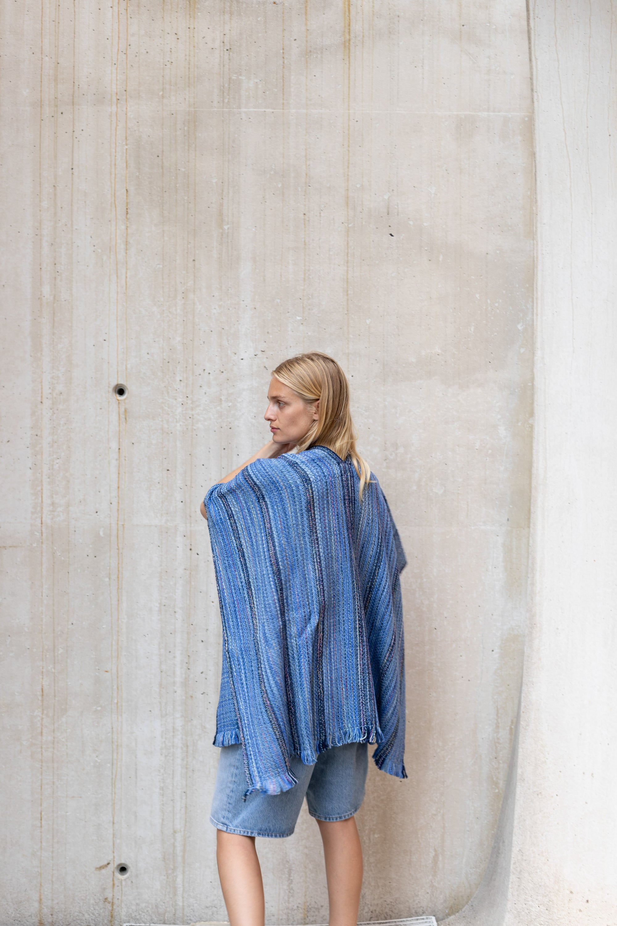 Oversized Cape Ava Enigma Bleu
