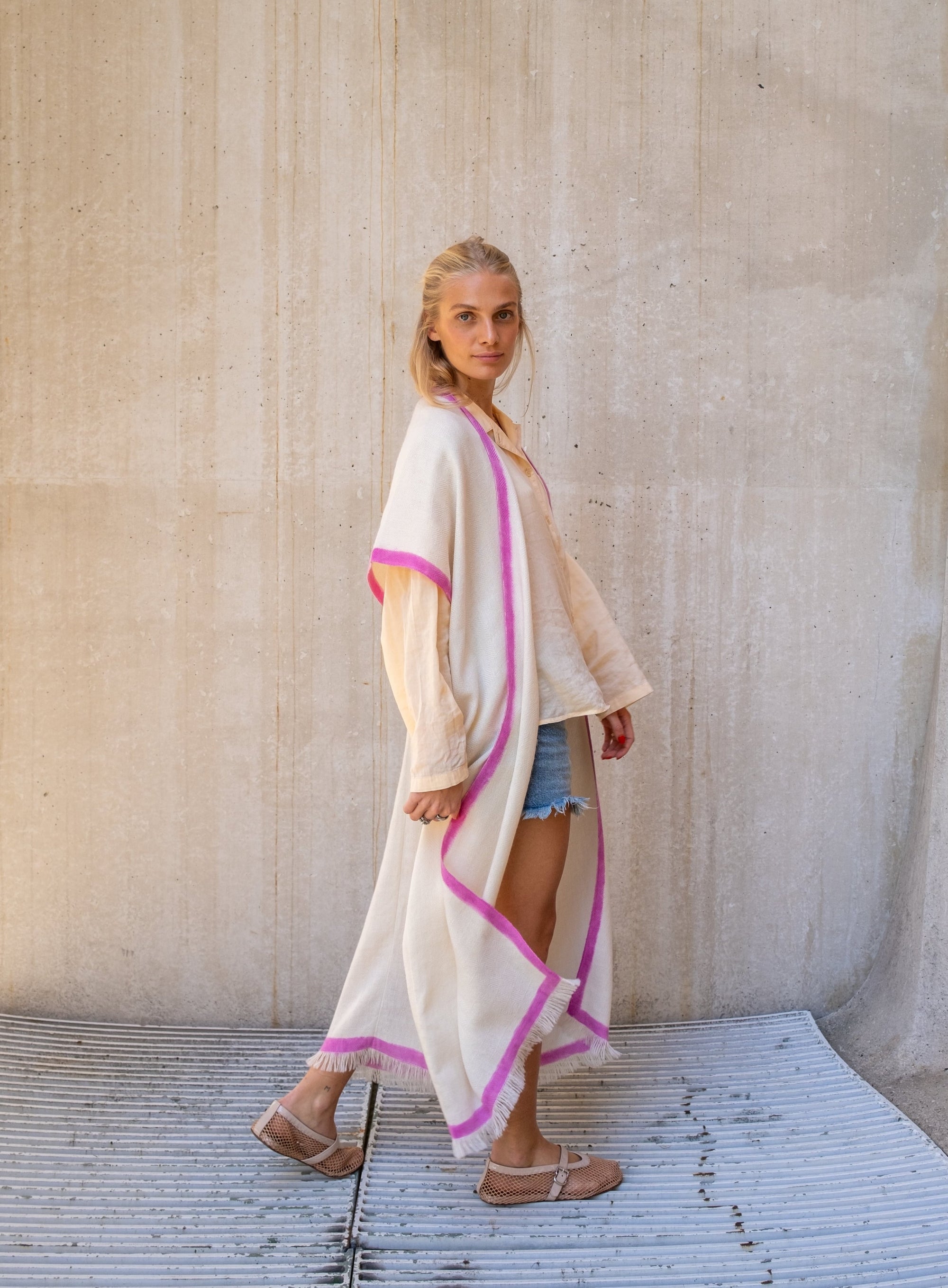 Fine Tunic Bia, Bord Fuchsia