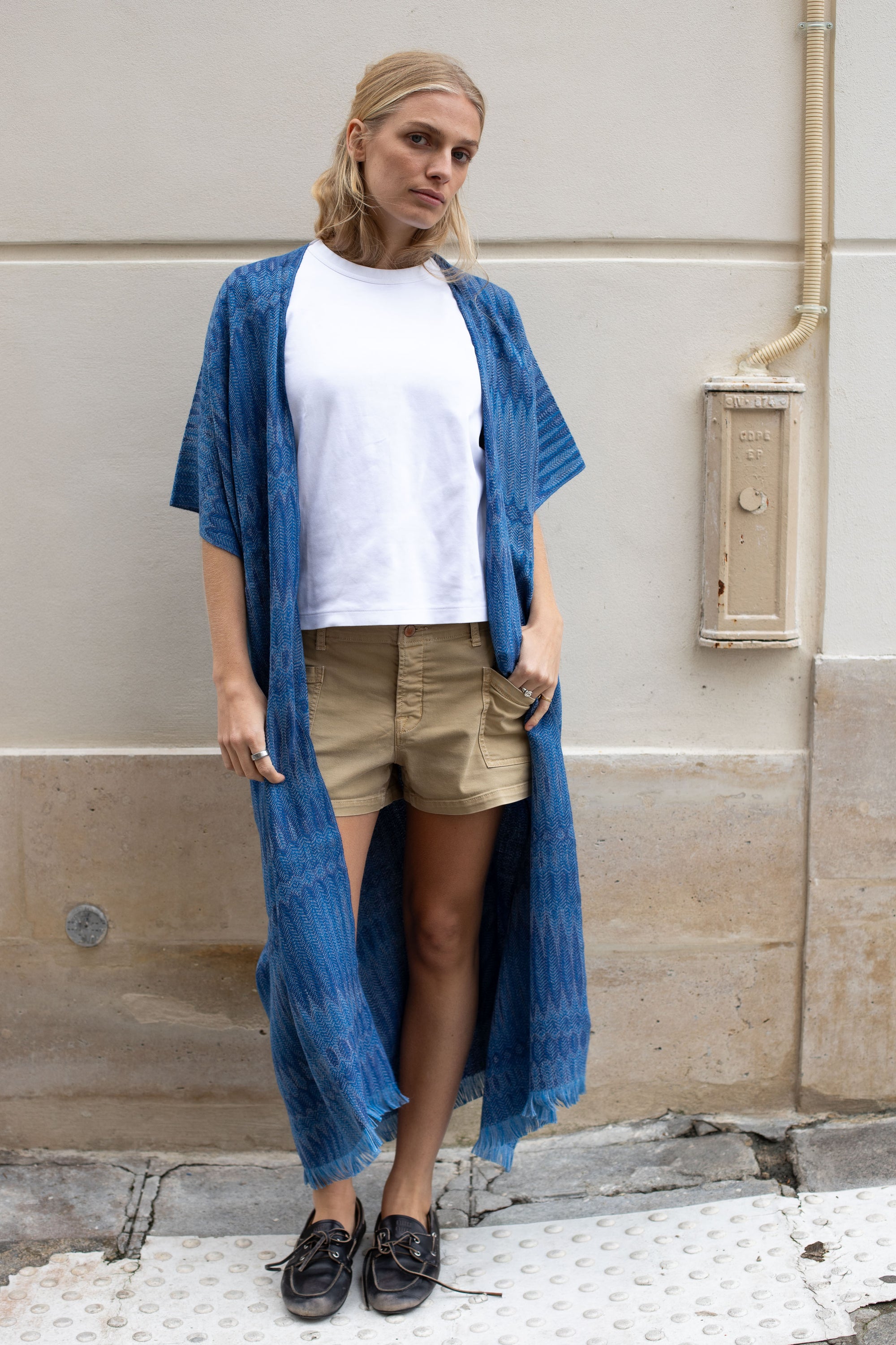 Fine Tunic Bia, Labyrinthe - Denim
