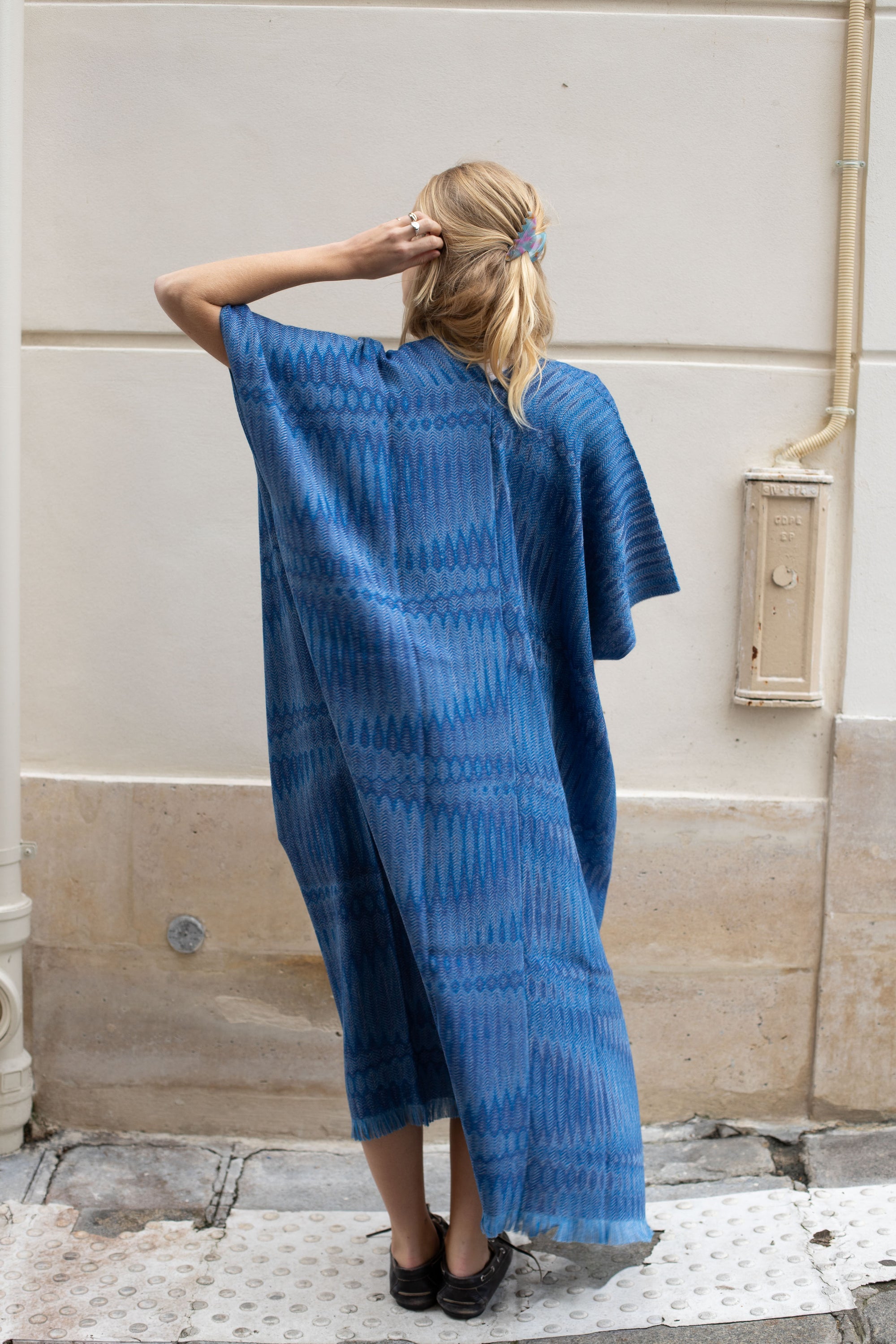 Fine Tunic Bia, Labyrinthe - Denim