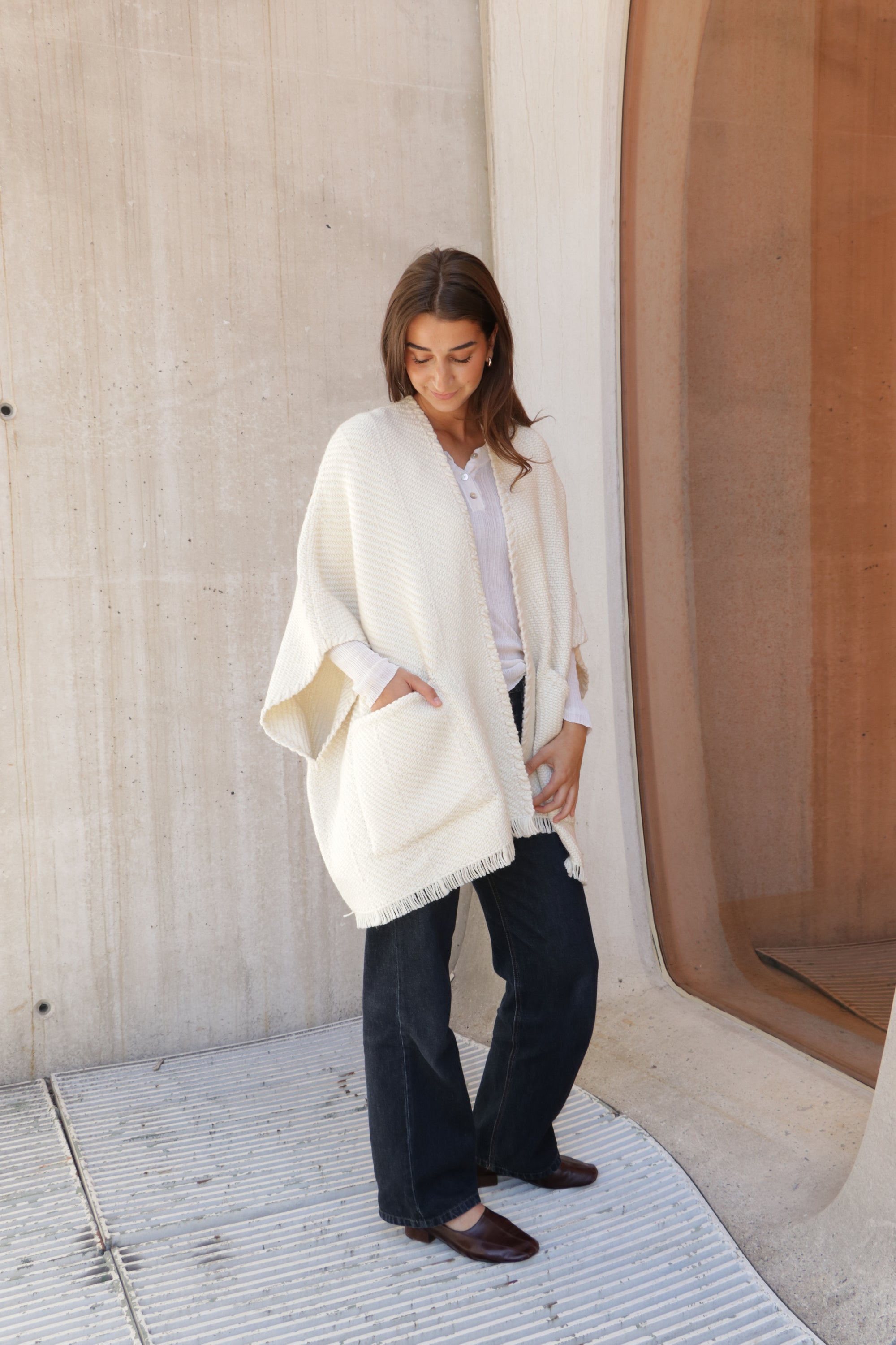 Lose Cardigan with Pockets Billy - Ivoire