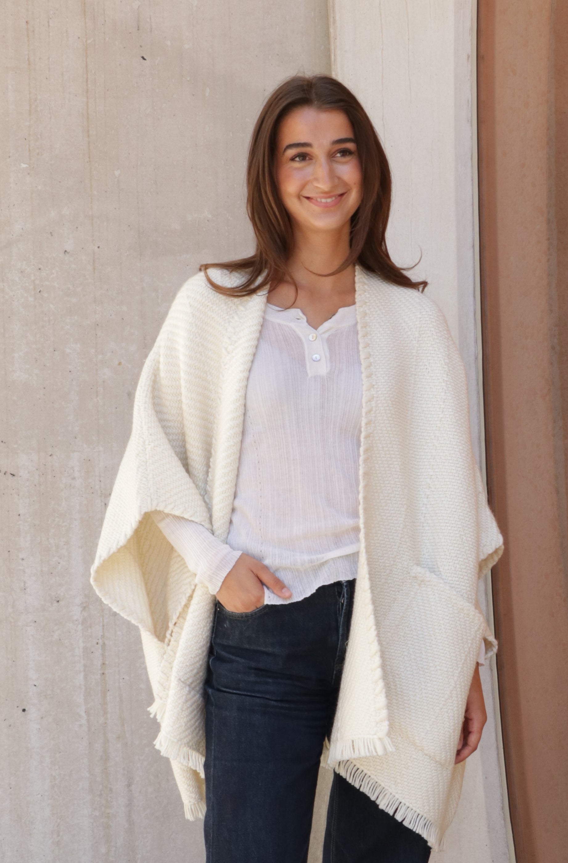 Lose Cardigan with Pockets Billy - Ivoire