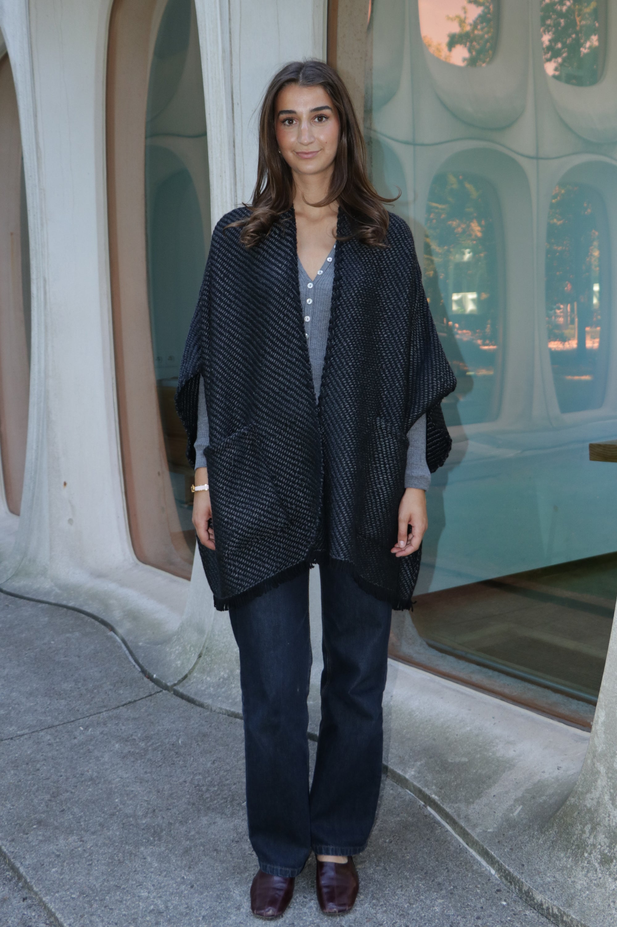 Lose Cardigan with Pockets Billy - Noir