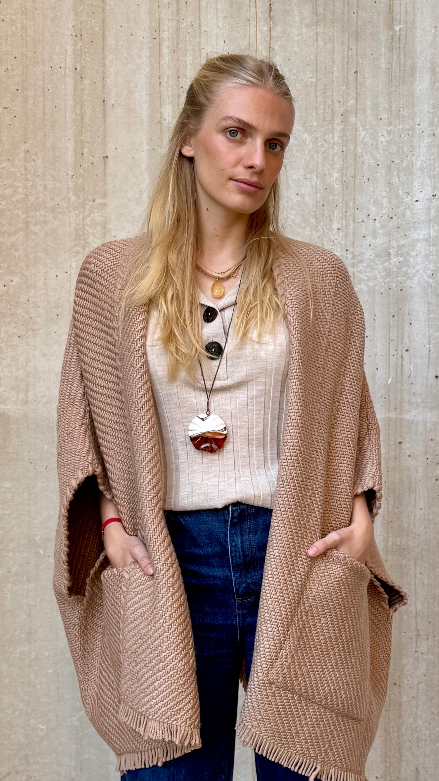 Lose Cardigan with Pockets Billy - Mocha Dust