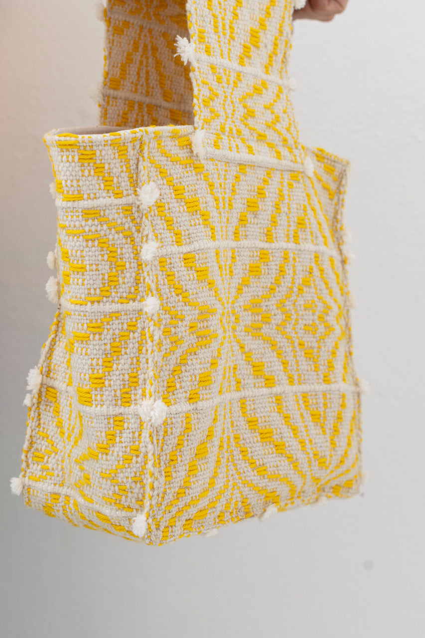 Handwoven Bag - Flower Weave -Soleil