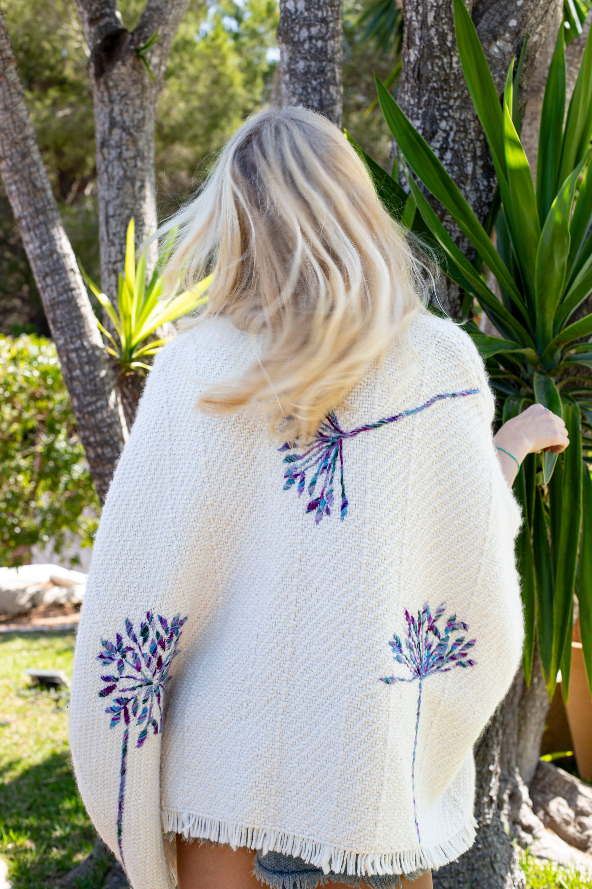 Lose Cardigan Bella - Agapantos - Ultra Violet - Ivoire
