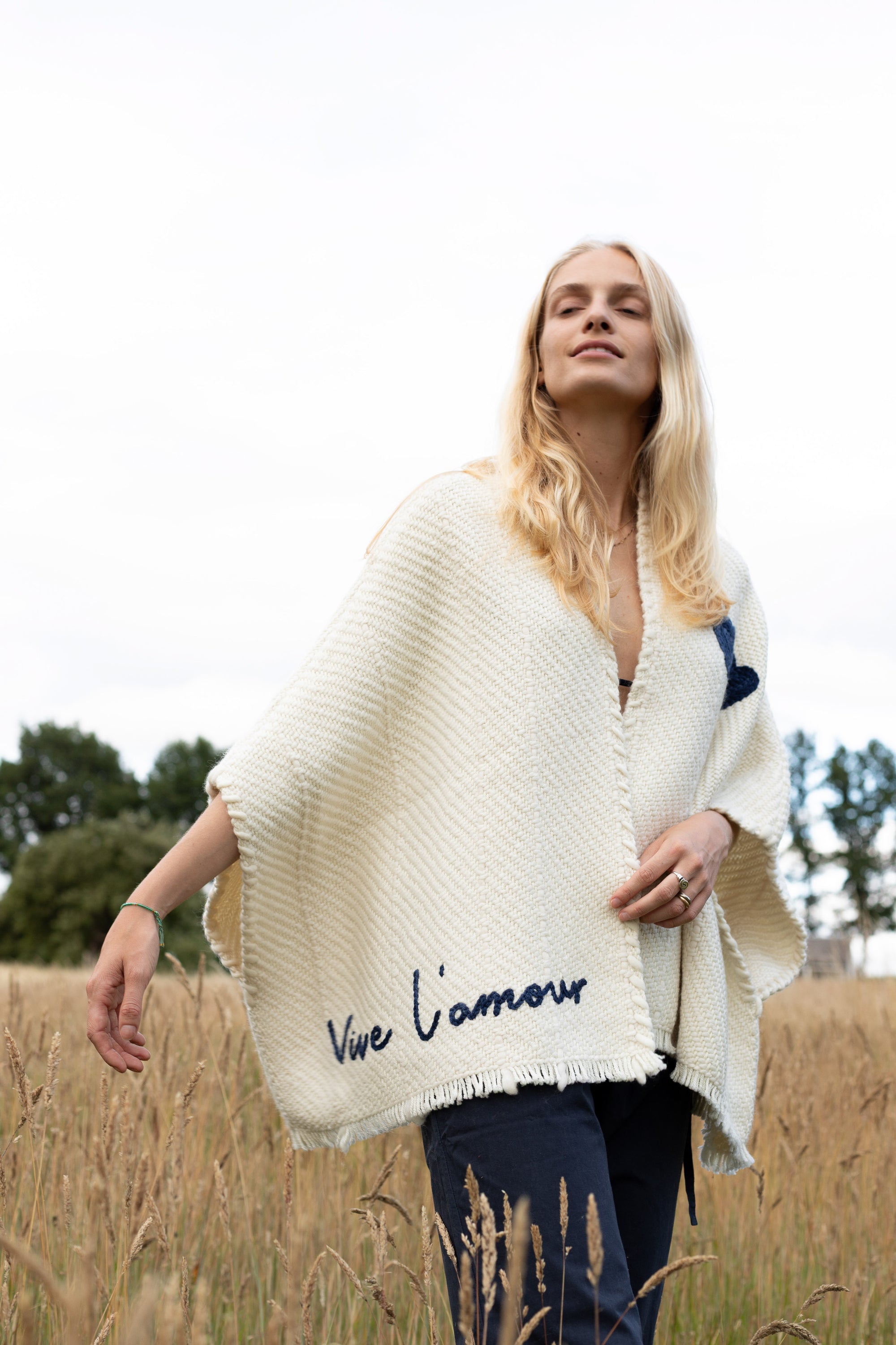 Lose Cardigan Bella - Vive l'Amour - Navy - Ivoire