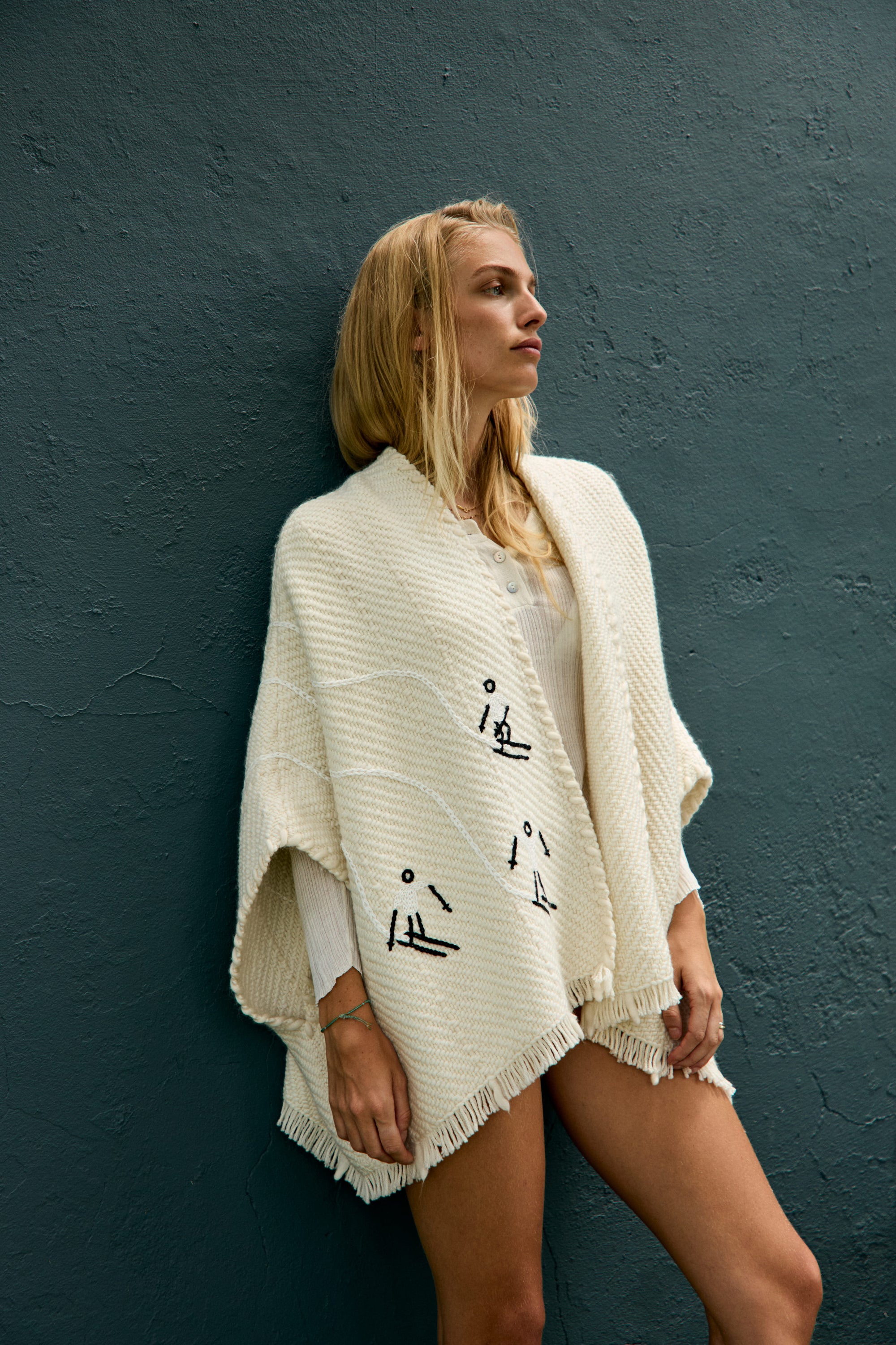 Lose Cardigan Bella - Powder - Ivoire