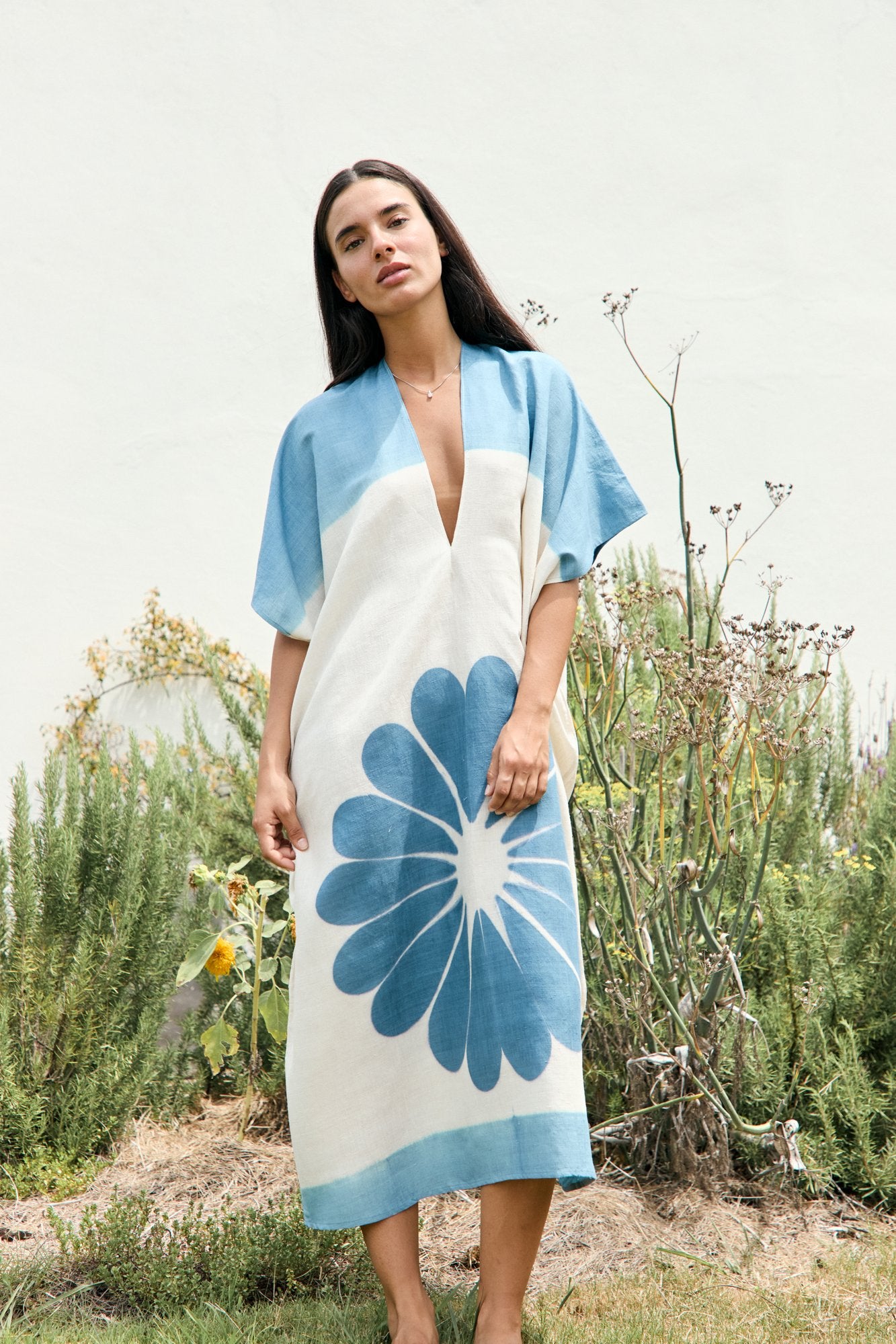 Dress Diana - Flower - Denim