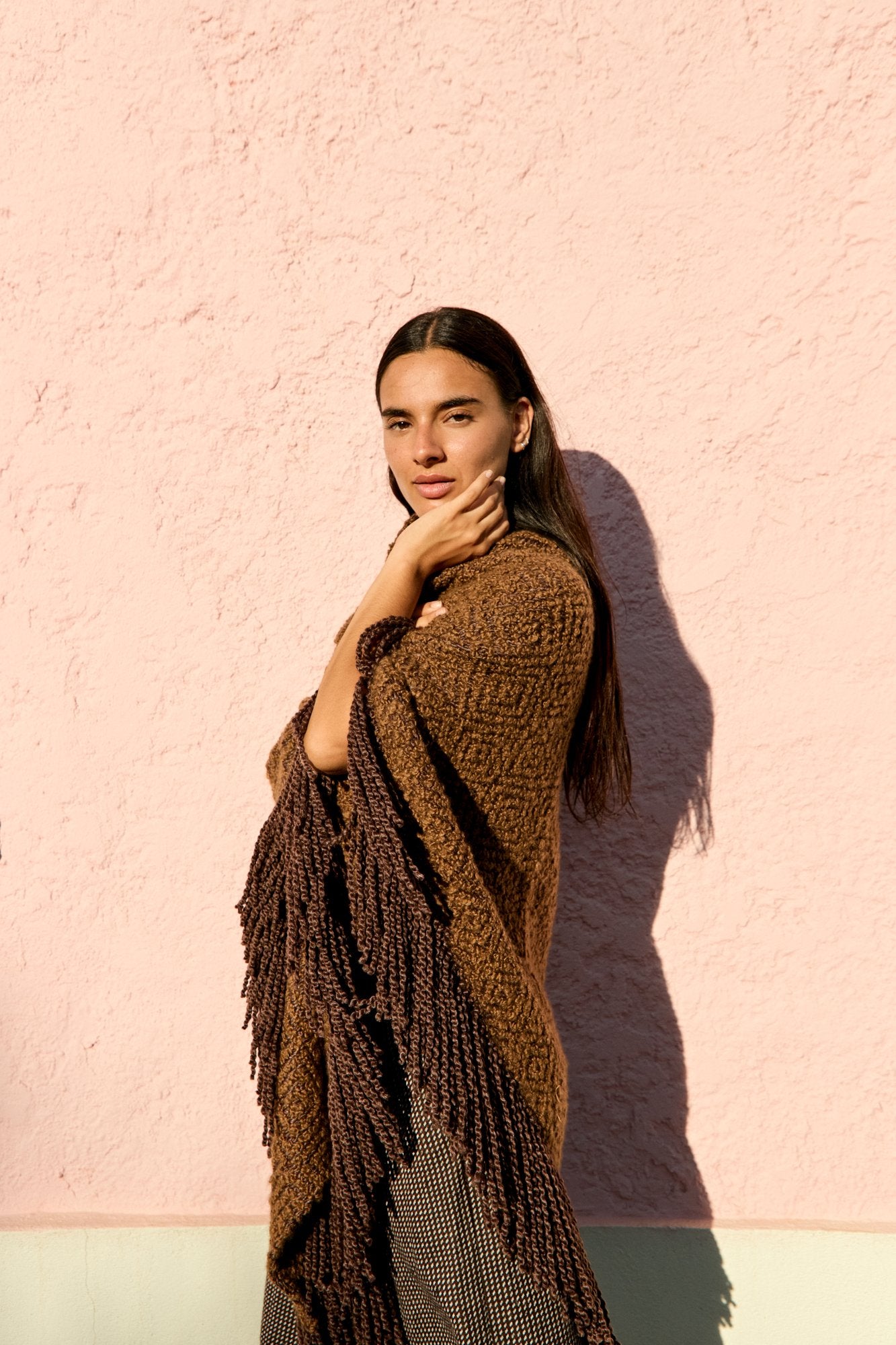 Cashmere Shawl Gabrielle - Ganache