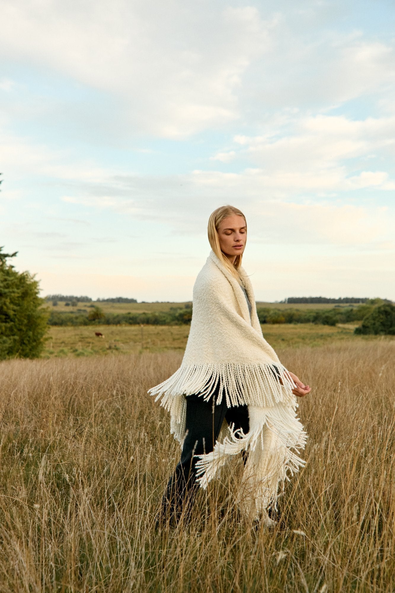 Cashmere Shawl Gabrielle - Ivoire