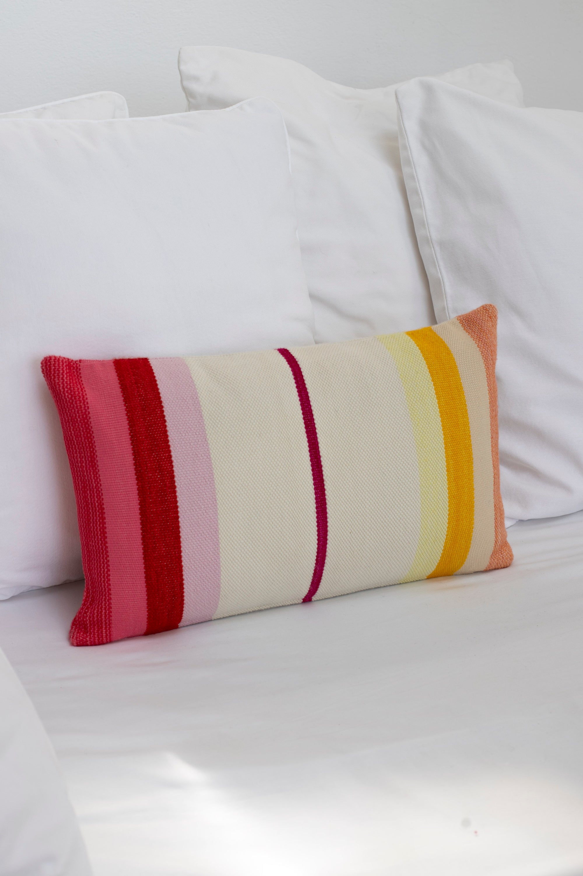 Pillow, Stripes, Pinks