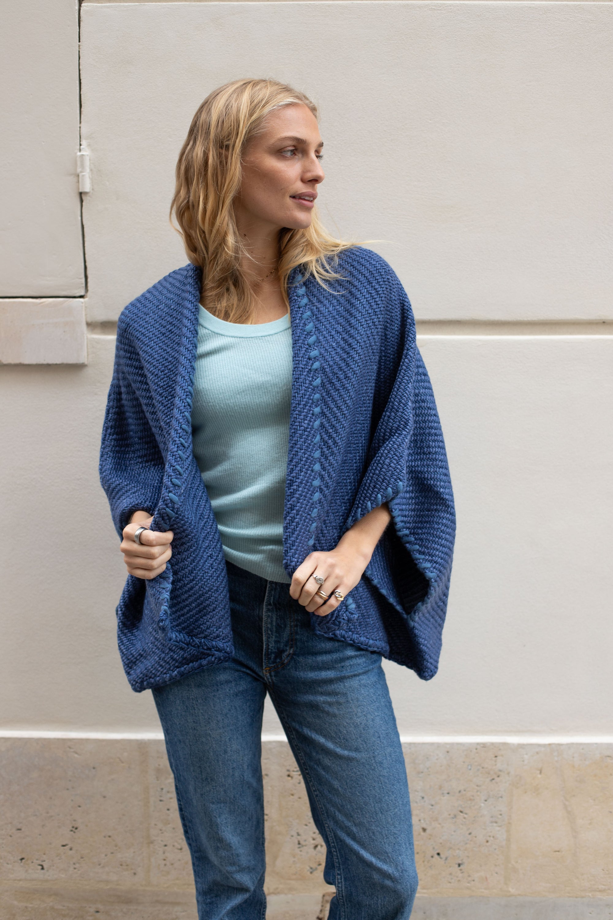 Lose Cardigan Luna, Denim